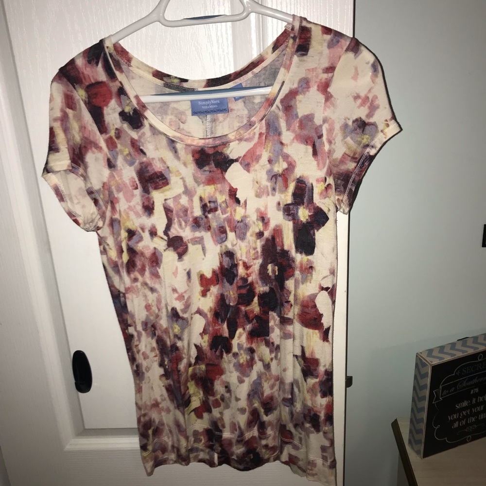 Vera Wang flower print short-sleeve t-shirt